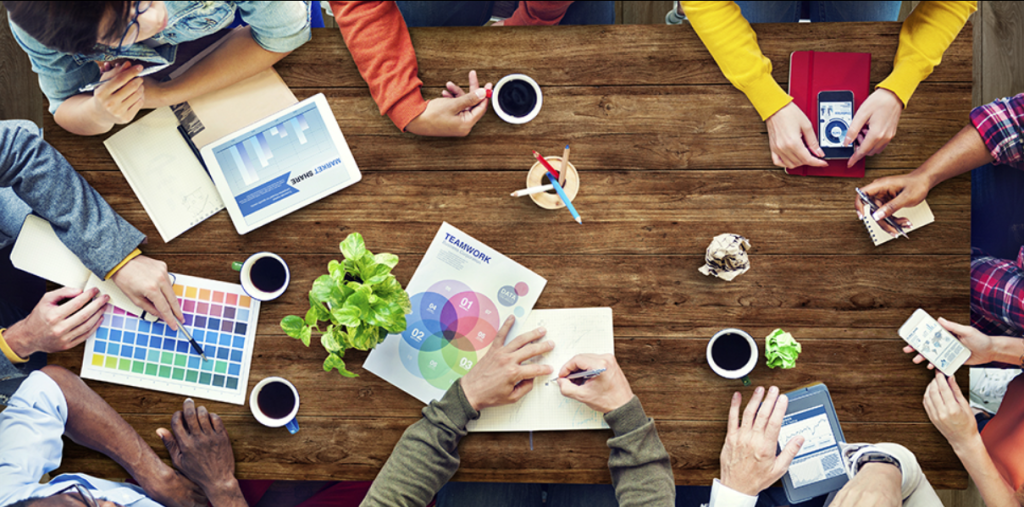 Equipe de gestion de projet digital