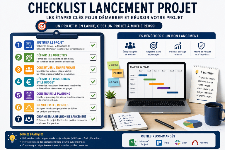 checklist lancement projet