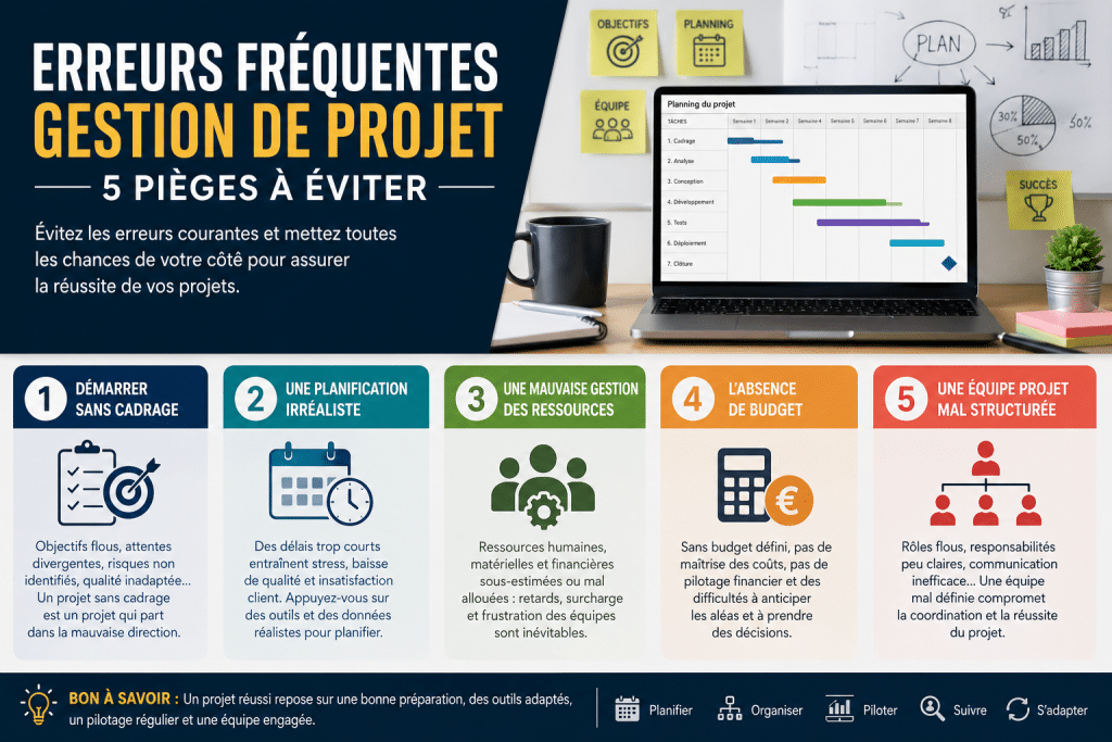Erreurs fréquentes en gestion de projet