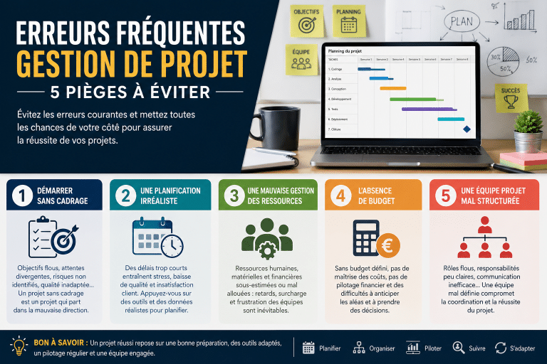 Erreurs fréquentes en gestion de projet